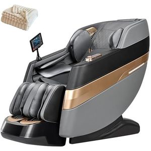 Shiatsu-massagestoel Met Een SL-track-rollersysteem Met 12 Massagestanden, Voor Volledige Verzorging Van Rug En Benen.(Gray)