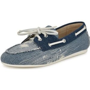 NINE WEST Jachtboot schoen voor dames, Blauw Denim Multi 420, 35.5 EU