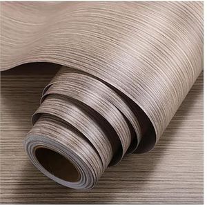 VDLLQYN, Zelfklevend grijs schil- en plakbehang Grijs getextureerd verwijderbaar dikker papier ，Zelfklevend behang(118.11x15.75IN)