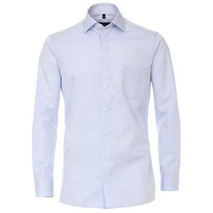 CASAMODA heren business overhemd comfort fit Kent kraag lange mouw enkelkleurig lichtblauw, maat:44