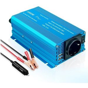 Spanningsomvormer Auto-omvormer Met 31A EU-universeel Stopcontact Omvormer Van DC 12V Naar AC 230V 1000W/1500W/2200W Zuivere Sinusgolf 50Hz/60Hz(1000W 60Hz EU)