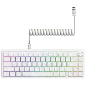 ATTACK SHARK X65PRO HE Rapid Trigger Keyboard, Magnetic Keyboard, Gaming Keyboard, Magnetic Switch, Tri-Mode, 0.01mm RT Accuracy, 0.125ms Latency, 8K Polling Rate, 128K Scan Rate, Dye-sub PBT Keycap