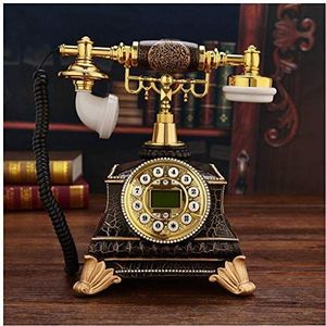 Telefoon Luxe Hotel Vaste Retro Telefoon Set Up Europese Telefoon Antieke Telefoon Vaste Thuis Zwart Goud (B)