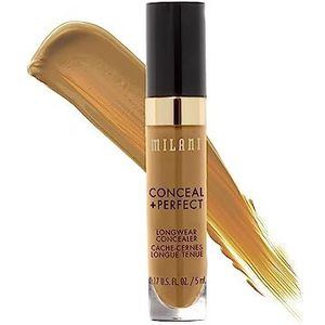 Milani Conceal + Perfect Longwear Concealer - Deep Tan ( Fl. Oz.) Vegan, Cruelty-Free Liquid Concealer - Cover Dark Circles, Blemishes & Skin Imperfections for Long-Lasting Wear