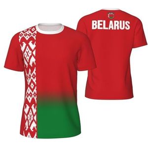 Sport Mesh T-Shirt Wit-Rusland Vlag voor Running Bike Voetbal Tennis Voetbal Fitness Tees 3D Gedrukt, Meerkleurig, S