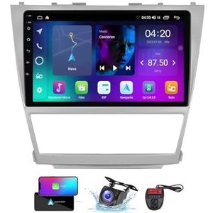 Android 13 QLED Autoradio voor Toyota Camry 6 XV 40 50 2006-2011 - Ingebouwde DSP/Carplay/Android Auto - Camera + DVR - 9 inch 2 Din - Stuurbediening - FM AM RDS DAB Radio - BT 5.0(NF-2)