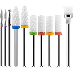 Mozulon 10 stuks/doos professionele keramische nagelboorset elektrische manicure nagelvijl manicure pedicure