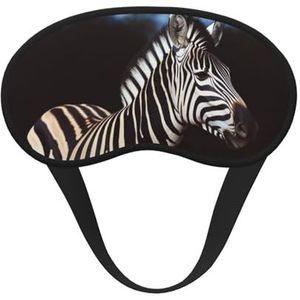 Slaapmasker voor zijslaper, zijden slaapmasker met elastische band, super zachte oogslaapschaduwhoes, dierenzebra, verduisterend, nachtblinddoek voor vrouwen, mannen, reizen