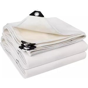 Wit PVC zeildoek, zwaar, waterdicht, 1x1,5m, 1x2m, 1,2x1,5m, 1,8x2,4m, 2x3m, kleine zeilen, afdekzeilen voor tuinmeubelen, grond, multifunctionele hoezen(3x4m)