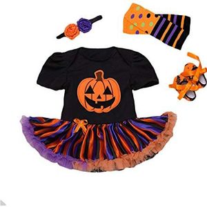 BABYPREG Peuter meisjes Eerste Halloween-kostuum Kleding voor Thanksgiving Baby Pompoen Jurk (12-18 maanden, Pompoen Oranje)