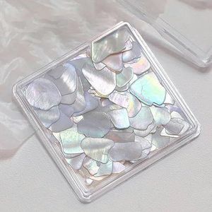 1 doos Aurora schelpvlokken Abalone nagels bedels dunne natuurlijke onregelmatige schijf schelp steen pailletten manicure kunst decoratie-YH365-07