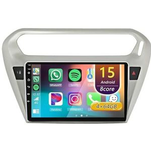 Android 15 Radio,voor peugeot 301 2013-2016, 9 Inch Touchscreen Autoradio Met Wireless CarPlay Android Auto Bluetooth WIFI GPS-navigatie Swc(A 4core (2G+32G))