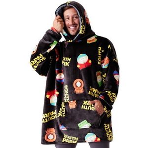 South Park Hoodie deken voor mannen en tieners - gezellige oversized fleece hoodie one size sherpa capuchon - geschenken voor hem Multi
