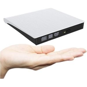 USB 3.0 Slim externe DVD optische drive DVD-speler brander schrijver for laptop desktop pc Soepele werking(Silver)
