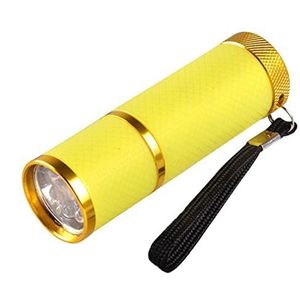 BAQI Mini Flitslicht voor LED UV Gel Curing Lamp Licht Handheld nail Droger 9 LED Nagels Zaklamp Draagbaarheid nail Machine Nagels Art Gereedschap, Geel