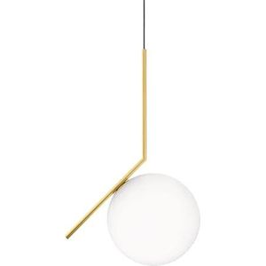 Hanglampen hanglamp met witte bol glazen lampenkap, cluster kroonluchter hanglamp armatuur messing fittingen goud eetkamer keuken woonkamer slaapkamer (Color : White light)