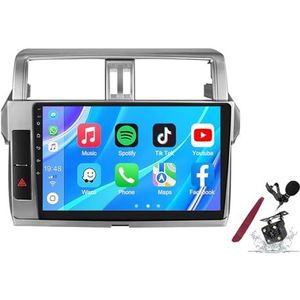 Android 14 Autoradio Stereo voor T-oyota Land Cruiser Prado 150 (2013-2017) 9 ""Touchscreen Multimedia Player met Wireless Carplay 2 Din GPS Sat Navigation FM RDS Bluetooth 5G-WiFi SWC DSP,M100s