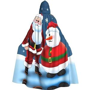 SSIMOO Kerstman en sneeuwpop unisex mantel-boeiende vampiercape voor Halloween - een must-have feestkleding voor mannen en vrouwen