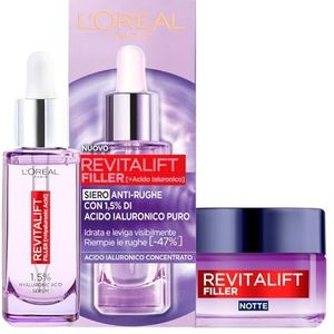 L'Oréal Paris - Revitalift Filler - Gezichtsserum en Nachtcrème - 30 ml en 50 ml - Anti-rimpel