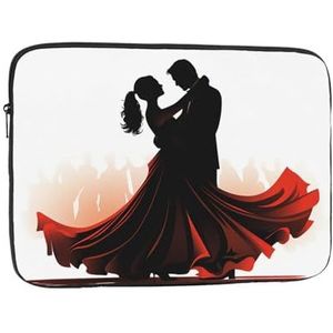Ballroom Dance Laptop Sleeve Bag voor Vrouwen, Schokbestendige Beschermende Laptop Case 10-17 inch, Lichtgewicht Computer Cover Bag, ipad case, Zwart, 10 inch