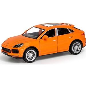 Prachtig Automodel 1:24 Legering Diecast Auto Modellen For Cayenne S Turbo Geluid En Licht Trek Speelgoed (Maat : Orange)