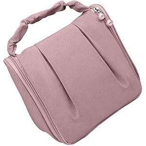Handheld Makeup Bag, Csmetic Tiletry Case, Prtable Hanging Multifunctinal Waterprf Makeup Bag fr Business Trips, Travel, Gym (Color : Pink)
