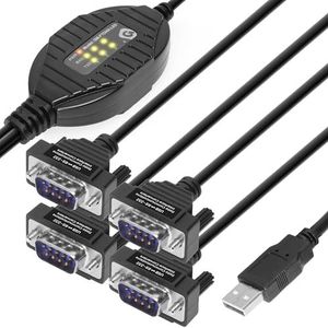 Gearmo 4-poorts USB naar seriële adapter met RX/TX-indicatoren