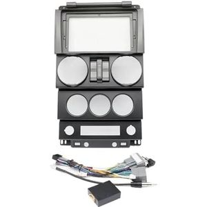 9 Inch Autoradio-fascia GPS MP5-stereospeler 2 DIN-hoofdunitpaneel Dashboardframe Voor Jeep Voor Wrangler Voor Rubicon 2008 2009 2010 Interieuraccessoires(4 DOORS with cable)