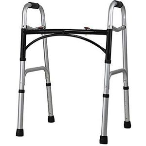Opvouwbaar lichtgewicht aluminium looprek Walker - in hoogte verstelbaar, geschikt voor mensen met een handicap, mobiliteitsproblemen en postoperatieve revalidatie