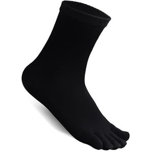 Warm-Han Thermo Teensokken 28% wol, maat 35-38,5, warmte-isolerende winterkousen, geribbelde schacht, teenkousen, vijf vingers, U209WR (DE/NL/SE/PL, Numeriek, 39, 43, Regular, Regular, Zwart)