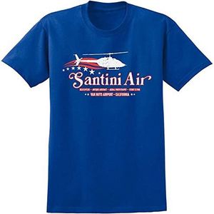 Santini Air Airwolf Inspired T-Shirt - Retro 80s USA Helicopter Stunt TV Tee MENS