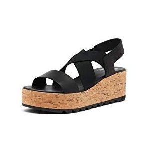 Sorel Women's Cameron Flatform Slingback Sandal - Black - Size 10.5