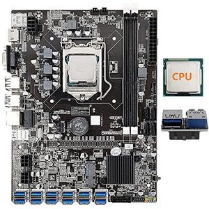 AMIUHOUN B75 USB-BTC 12 Card Mijnbouw Moederbord+Willekeurige CPU+USB3.0 19Pin Adapter 12USB3.0 (PCIE) GPU Slot LGA1155 DDR3 RAM SATA3.0