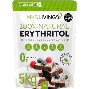 NKD Living 100% natuurlijke erythritol 5 kg - Zero Calories Suiker Vervanging (2 x 2kg zak + 1 x 1kg zak)