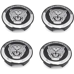 Naafdop 4 Stuks 57 MM Voor Jaguar XF XJ-S XJ-6 X-Type XE S-Type F-Pace F-Type XK8 XK XKR XFR Auto Wiel Center Naafdop Auto Styling Velgen Cover Badge Embleem Sticker Wielnaafdoppen,B