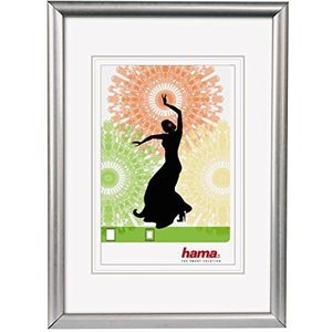 Hama Madrid Zilveren staande standaard met achtergrondverlichting - frame (glas, kunststof, zilverkleurig, standaard met achtergrondverlichting, 20 x 30 cm, reflecterend, 300 mm)