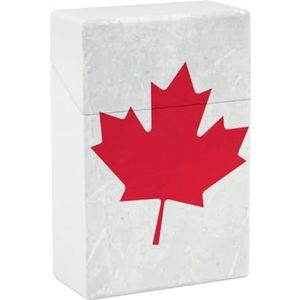 Canada Vlag Sigaret Case Houder Doos Normale Grootte voor Mannen Papa