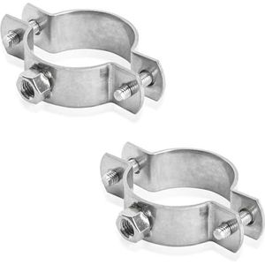 PRIOstahl® Buisklemmen van roestvrij staal V2A f. Stokschroeven - buishouder buisbevestiging buis (1"" 1/4 inch, 38-45 mm, 2 stuks)
