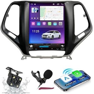 Android 14 Autoradio Navi voor J-eep Cherokee (2013-2018) 9.7 ""Vertical Screen Multimedia Player met Wireless Carplay GPS Navigation Bluetooth 5.0 HIFI FM Radio 5G-WiFi SWC,M100s