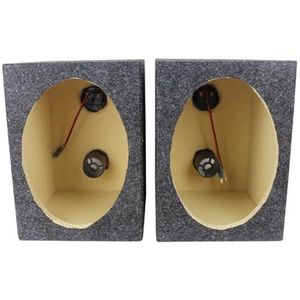 Tweeter auto Tweeters voor auto 2 stuks 6x9 inch lege kast houten doos vierkante MDF vilt auto modificatie subwoofer passief met aansluitdoos