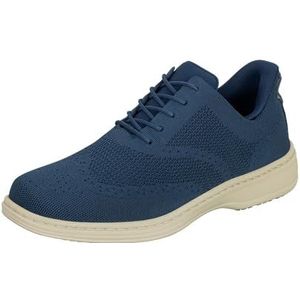 Orthofeet Men's Orthopedic Knit Rex Hands-Free Casual Shoe, Blue, Size 41 Wide