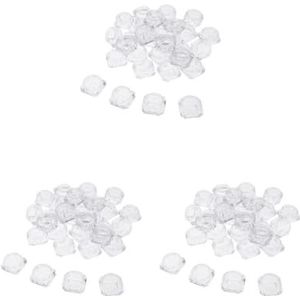 3 Set van 30X Cosmetische Monster Lege Containers Ronde Potten voor Oogschaduw Poeder Transparant