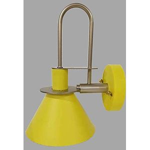 Moderne Wandlamp ， Indoor Wandlamp, Licht Wandlamp Vintage industriële grijze metalen wandlampen schaduw, rustieke industriële retro bronzen wandlamp licht (Size : Yellow)