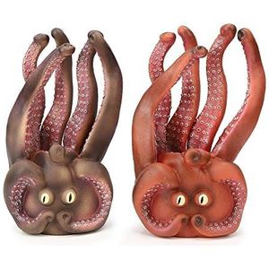 Educatief speelgoed voor in hoge mate simulatie dierenspeelgoed, 2 stuks dierenhandpop, thuisentertainment voor rollenspelopvoeding (Octopus handpop)