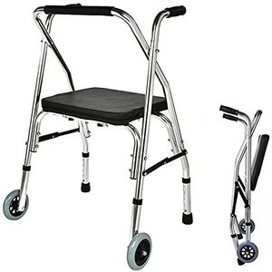 Opvouwbare rechtopstaande rollators voor senioren met zitting en armleuning, lichtgewicht zwaar gebruik voor lange volwassenen, grote mannen en gehandicapten, belasting 400 pond Decoration
