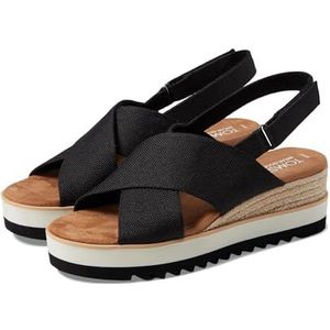 Toms - Diana Crossover - Sandalen - Zwart - Linnen