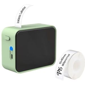 Thermisch Printer P15 Thermische Labelprinter Mini-label Draagbare Stickerlabelmachine Duidelijk Snel(Green Printer)