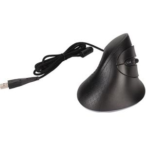 Bedrade verticale muis, ergonomische verticale muis, macroprogrammering, 7 programmeerbare knoppen, 11 verlichtingsmodi, plug and play voor gamespeler voor Linux (zwart)