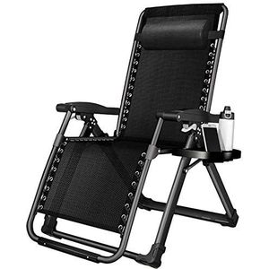 Outdoor terrasstoelen extra grote nul zwaartekracht stoelen fauteuil voor zware mensen, opvouwbare ligstoel met kussen en bekerhouder, ondersteuning 350 lbs nodig (kleur: stijl 2)