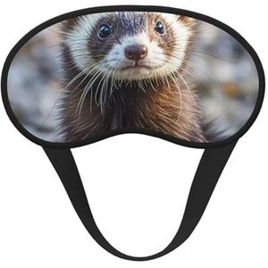 Slaap-oogmasker voor vrouwen en mannen, zacht, comfortabel slaapmasker, verduisterend, slaapoogbedekking voor reizen, yoga, dutje, werk, harig fret